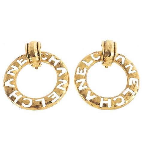 chanel hoop earrings ebay|Chanel inspired hoop earrings.